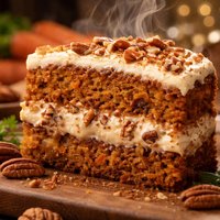 Carrot Cake with a Pecan Cream Filling
