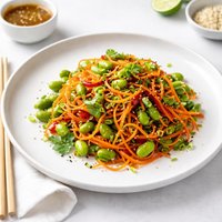 Carrot Edamame Salad with Sweet Asian Vinaigrette