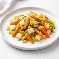 Carrot Leek and Turnip Saute