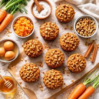 Carrot Muffins Sweetened with Stevia
