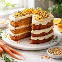 Carrot Orange Cake with Cashew Cream Icing