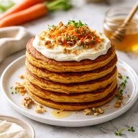 Carrot Pancakes with Cream Cheese Spread