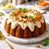 Carrot Pineapple Bundt Cake with Cream Cheese Frosting