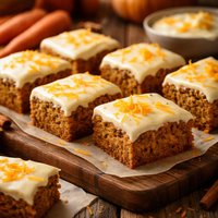 Carrot Pumpkin Bars with Orange Icing