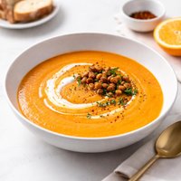 Carrot Red Lentil and Orange Soup