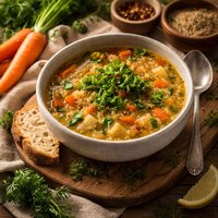 Carrot Top Quinoa Soup