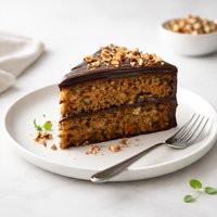 Carrot Zucchini Walnut Cake with Fudge Icing