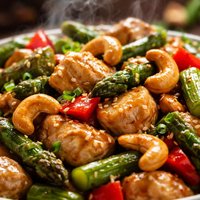 Cashew Chicken and Asparagus Stir Fry