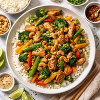 Cashew Chicken with Stir Fry Vegetables