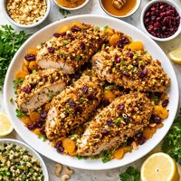 Cashew Crusted Chicken and Dried Fruit