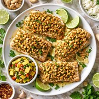 Cashew Crusted Mahi Mahi