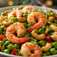 Cashew Shrimp and Pea Salad