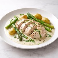 Casserole Poached Chicken W White Wine Tarragon Sauce Julia Ch