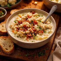 Cauliflower and Crab Chowder
