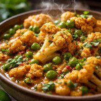 Cauliflower and Green Pea Curry