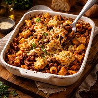 Cauliflower and Ground Beef Pasta Bake