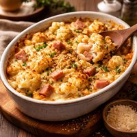 Cauliflower and Ham Gratin