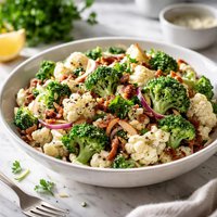 Cauliflower Broccoli Salad