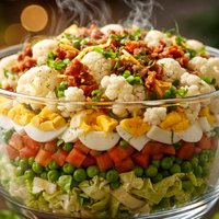 Cauliflower Low Cal Layer Salad