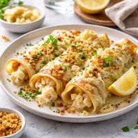Cauliflower Mornay Crepes