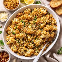 Cauliflower with Garlic Bread Crumbs
