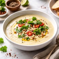 Celeriac Soup with Coriander and Chilli