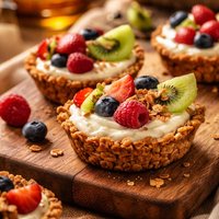 Cereal Tarts with Yogurt and Fresh Fruit