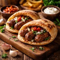 Cevapcici Cevapi Balkan Sausage Sandwiches