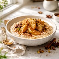 Chai Semolina with Honey Apples