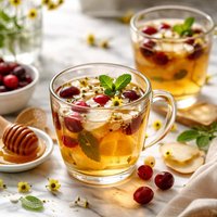 Chamomile Tea with Cranberry and Ginger