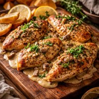 Champagne Chicken Stegt Kylling Med Champagne