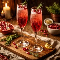 Champagne Cocktail with Pomegranate Juice