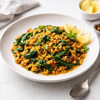 Chana Dal Yellow Lentils with Spinach