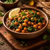 Chana Masala Spicy Chickpeas with Spinach