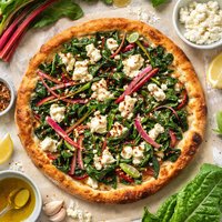 Chard and Chvre Pizza
