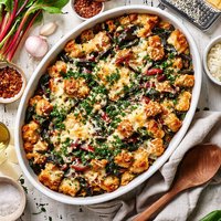 Chard Onion Gruyre Panade Bread Casserole