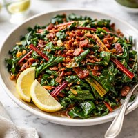 Chard with Bacon Dressing
