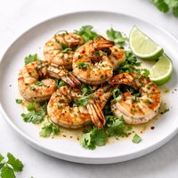 Chargrilled Prawns Shrimp with Coriander and Lime