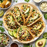 Charred Corn Tacos with Zucchini Slaw