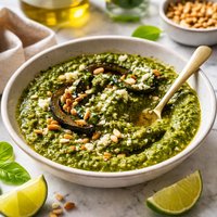 Charred Poblano and Garlic Pesto