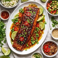 Charred Sugar and Chili Crusted Salmon