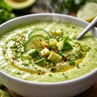 Chavrie Chilled Avacado and Cucumber Soup