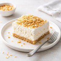 Cheating Toasted Coconut Refrigerator Cake