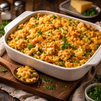 Cheddar Chicken and Peas Casserole