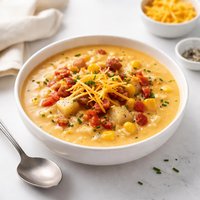 Cheddar Chowder with Red Pepper