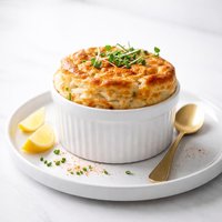 Cheddar Crab Souffle