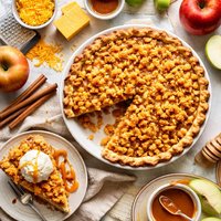 Cheddar Crumble Apple Pie