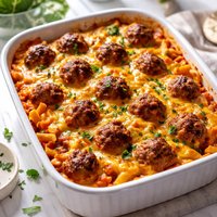 Cheddar Meatball Casserole
