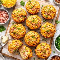 Cheddar N Ham Muffins