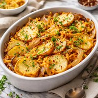 Cheddar Potatoes and Onions